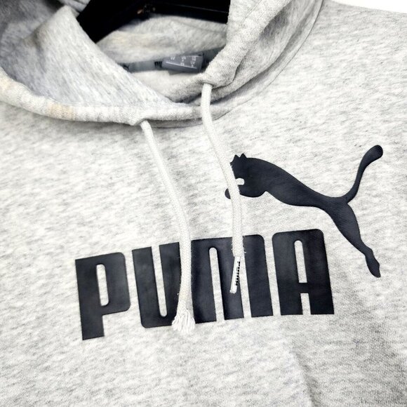 PUMA Essentials Fleece Logo Hoodie 851797-04 Gray Women's XS - Picture 4 of 9